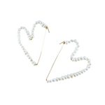 PYAAR Pearl Heart Earrings