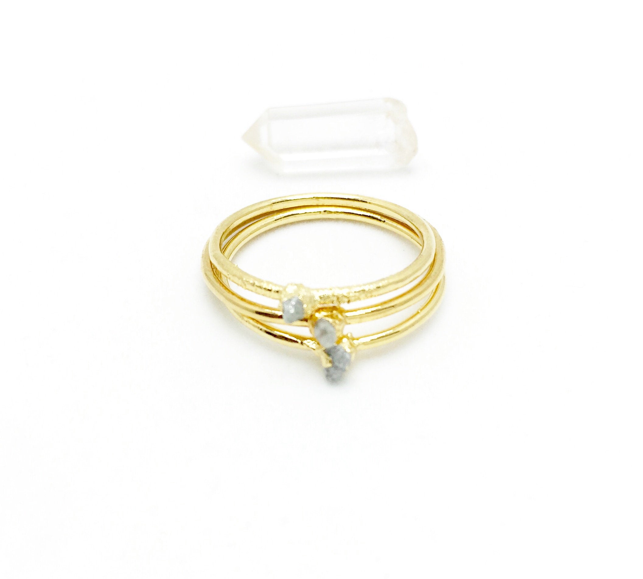 RAW DIAMOND BIRTHSTONE Ring